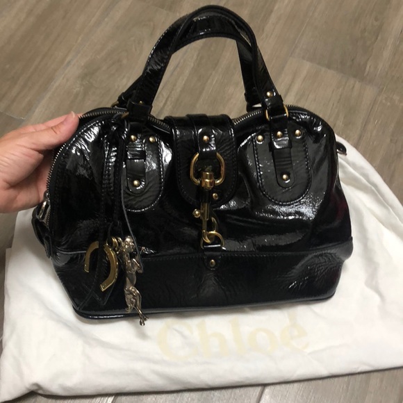 Chloe Handbags - Chloe Kerala Patent tote black medium